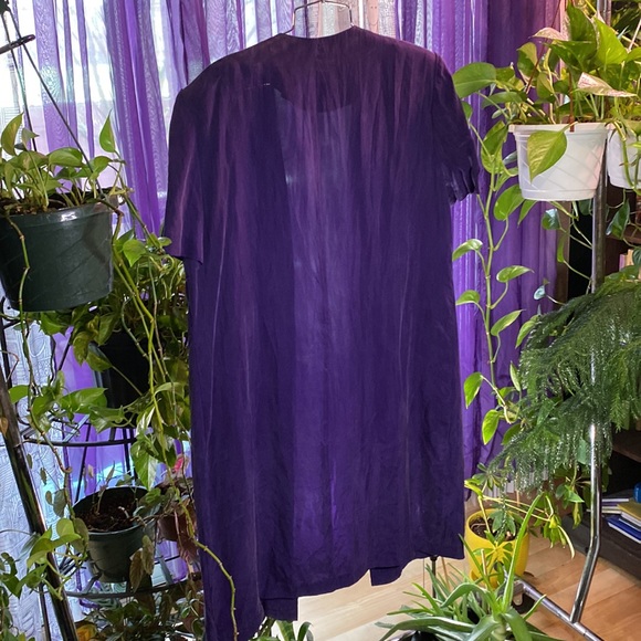 Plum Summer-y night long open cardigan. Size 16. - Picture 4 of 15